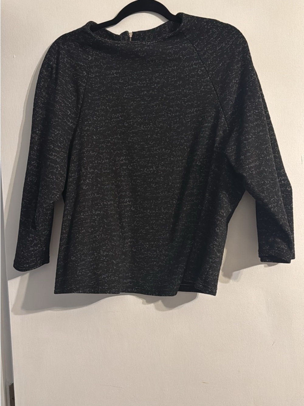 Women's Black Marled Knit Sweater